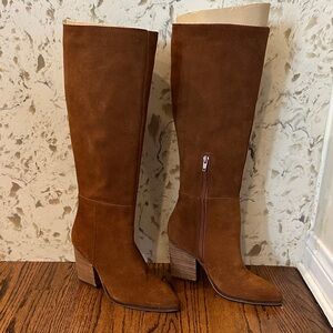 Steve Madden-Letty Cognac Suede Boot